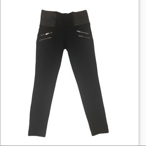 Ce Sono Black Stretch Zipper Medium Pant XL